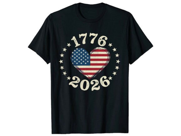 1776 2026 America 4th of July T-Shirt: A Bold Graphic Design Asset