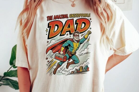 Amazing Dad Superhero Comic Design: A Retro Tribute