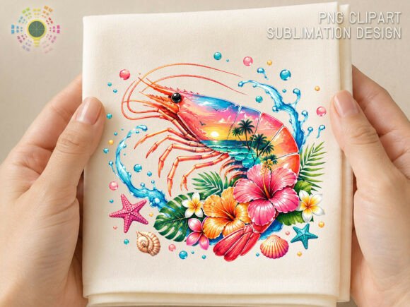 Capture Coastal Energy: The Summer Beach Shrimp PNG