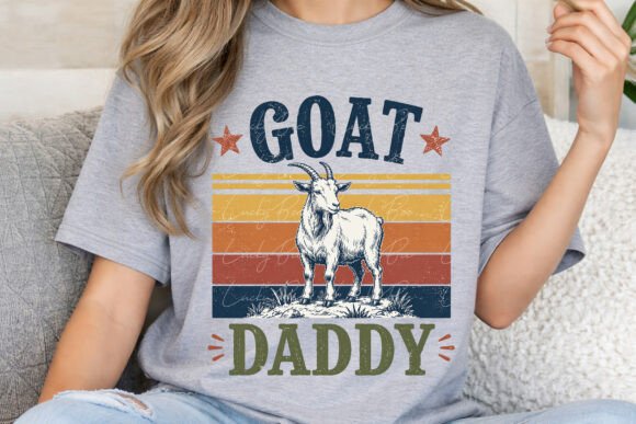 Celebrate Dad with the Goat Daddy PNG, Father's Day Sublimation Design