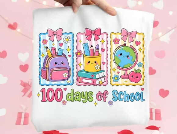 Celebrate the 100-Day Milestone with This Kawaii Design Asset