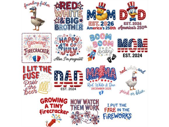 Celebrate Your Bump: The Ultimate Pregnancy 4th of July Tshirt Png Bundle