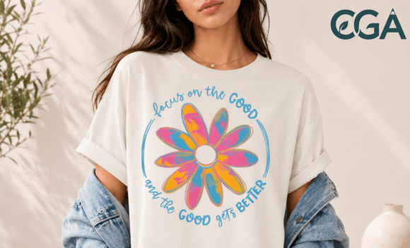 Focus on the Good Tie Dye Daisy Png: A Burst of Positive Energy
