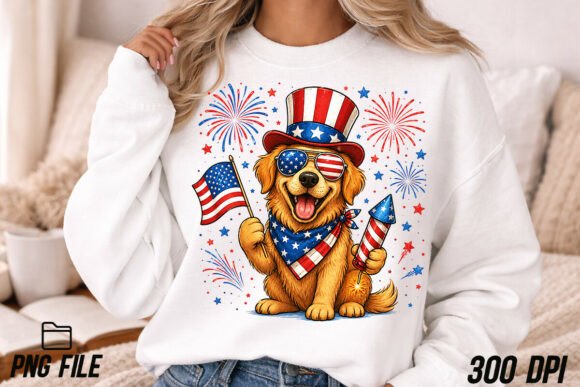 Funny Patriotic Dog PNG USA 4th of July