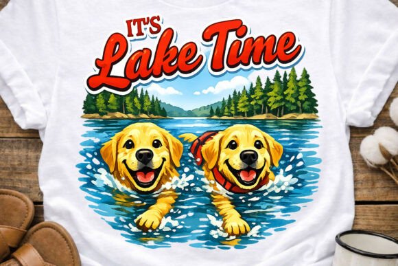 It’s Lake Time Labrador Dog PNG: Perfect for Summer Designs