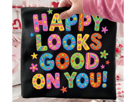 Neon Lettered Smiley Teacher Happy Looks: A Vibrant PNG Design