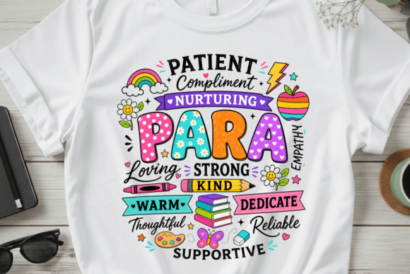 Para Appreciation Shirt PNG: Celebrating Support Staff in Style