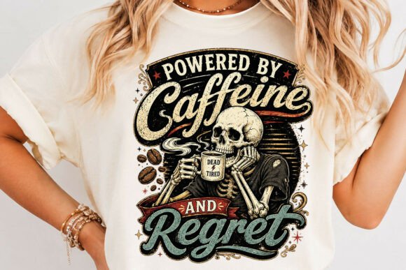 Powered by Caffeine Dad Father's Day PNG