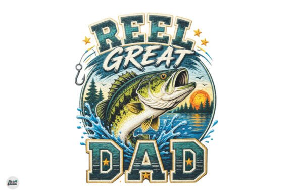 Reel Great Dad Png Fishing Dad Png Shirt: A Design Asset for Dad-Centric Brands