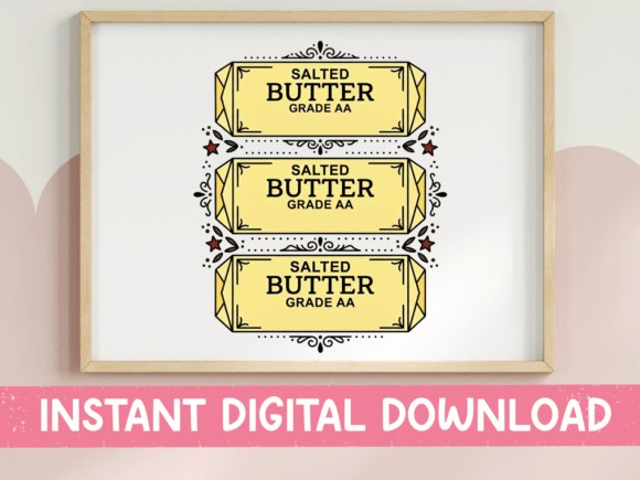 Salted Butter Vintage Label Trio Print: A Farmhouse Design Essential