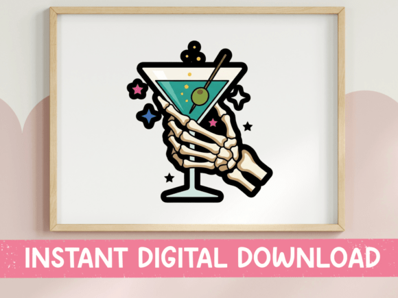 Skeleton Hand Martini Cocktail Design: A Toast to Dark Elegance